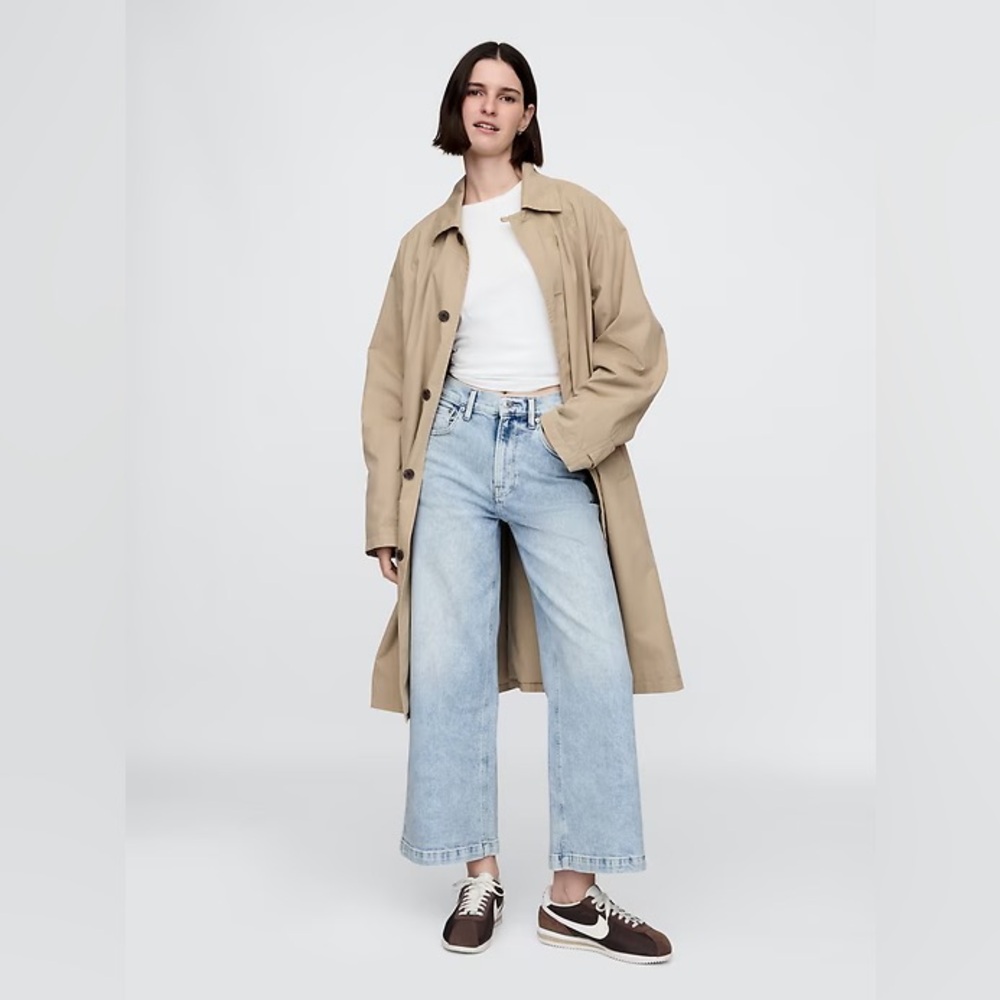 NWT GAP High Rise Wide Leg Stride Ankle Jeans - Petite